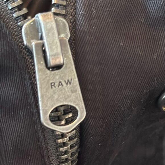 G Star Raw Raw Correct Mens Black Denim Jacket Trench Coat size L Large Cotton - Picture 12 of 15